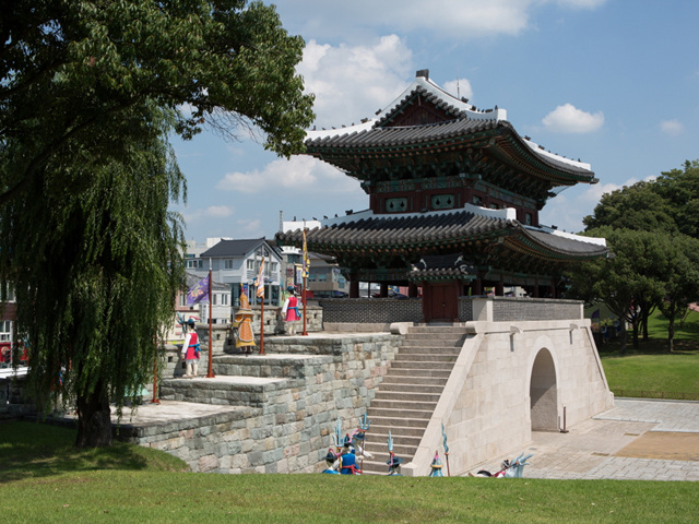 진주성 공복문 계단