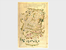 1872년도 영암군 지방지도에서 보이는 영암관아와 월출산