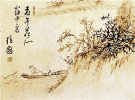 선상관매도船上觀梅圖