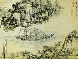 김석신 - 가고중류도(?鼓中流圖)