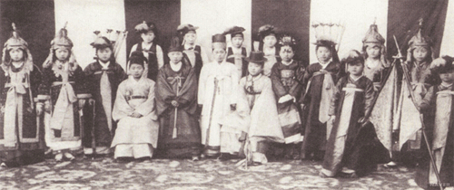 항장무 공연단(사진엽서,1900년대초)